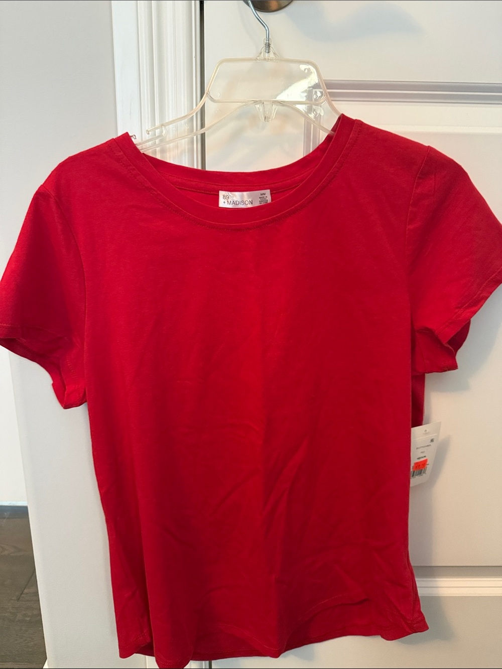 Madison Bright Red Short Sleeve Kids Tee